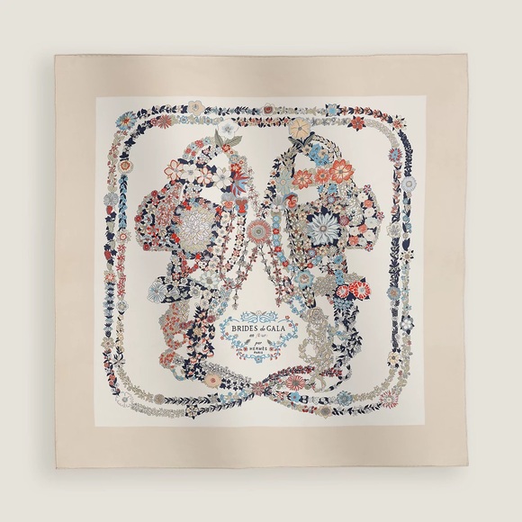 HERMES BNIB authentic BRIDES DE GALA EN FLEURS SCARF 90 - Picture 1 of 8
